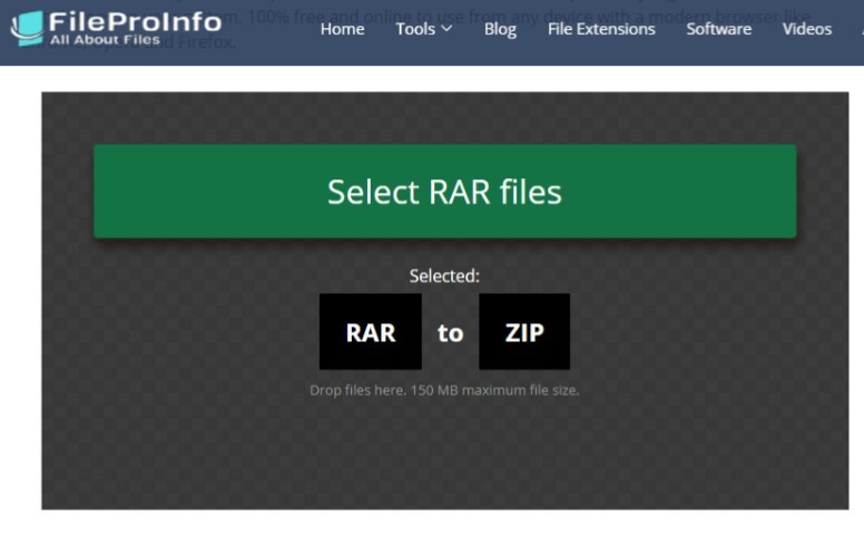 convert rar to zip