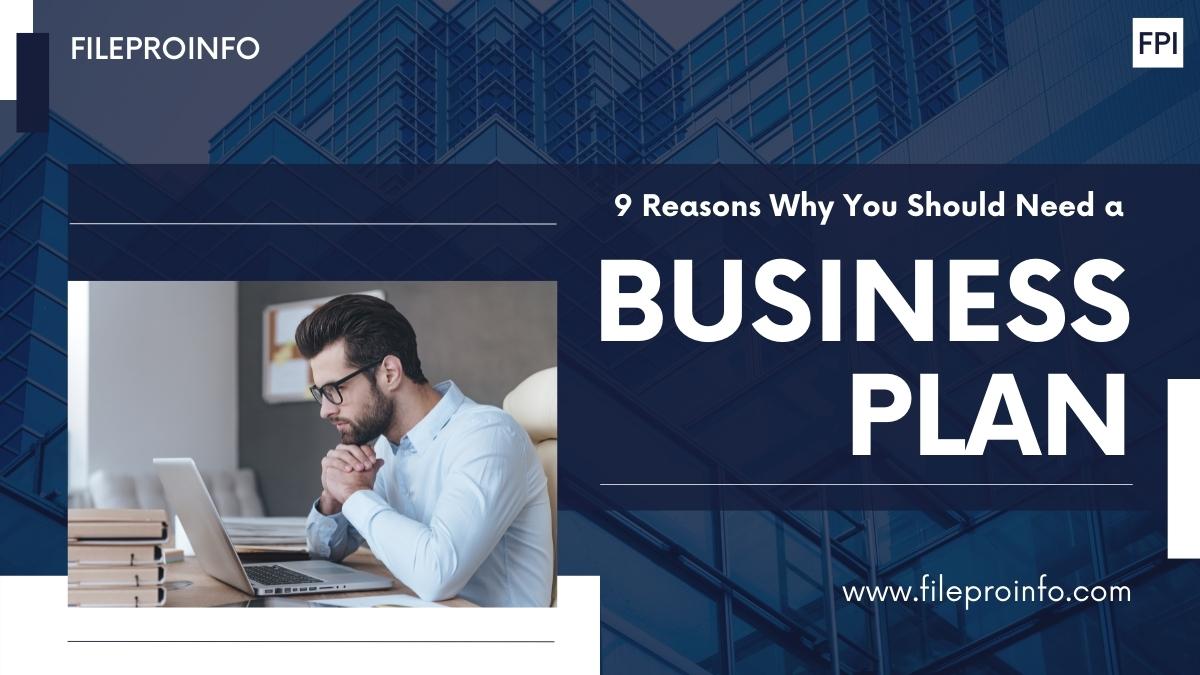 why a business should prepare a business plan