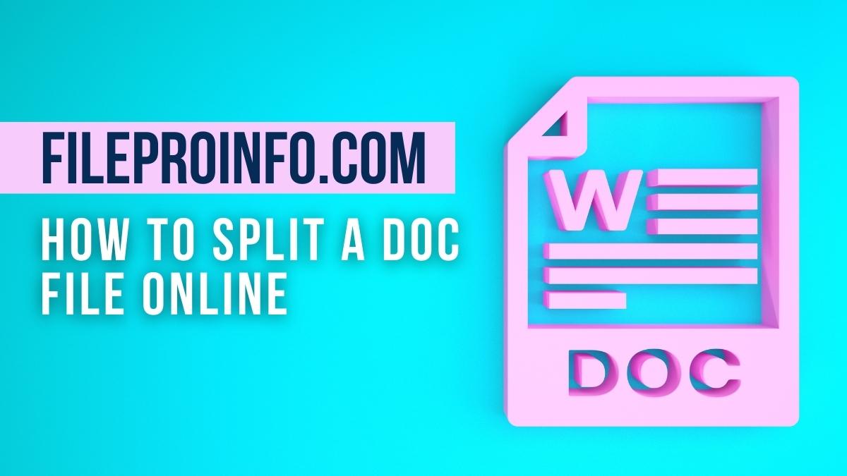 How to split a DOC file online