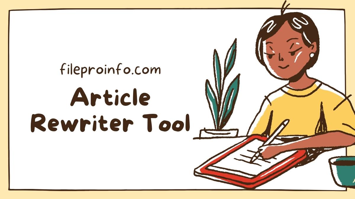 Article Rewriter Tool