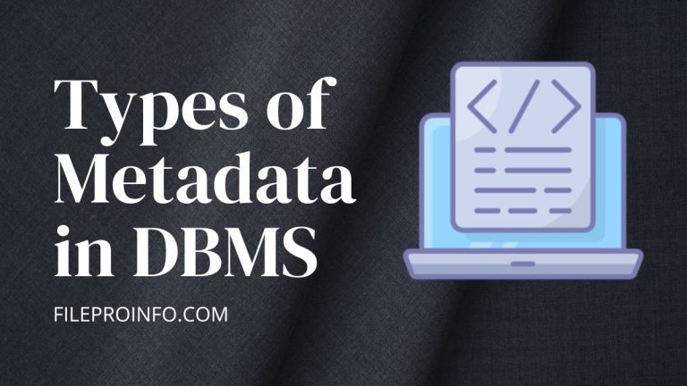 Types of Metadata in DBMS | FileProInfo Blogs