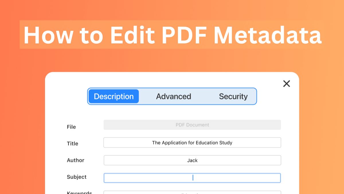 How to Edit PDF Metadata?