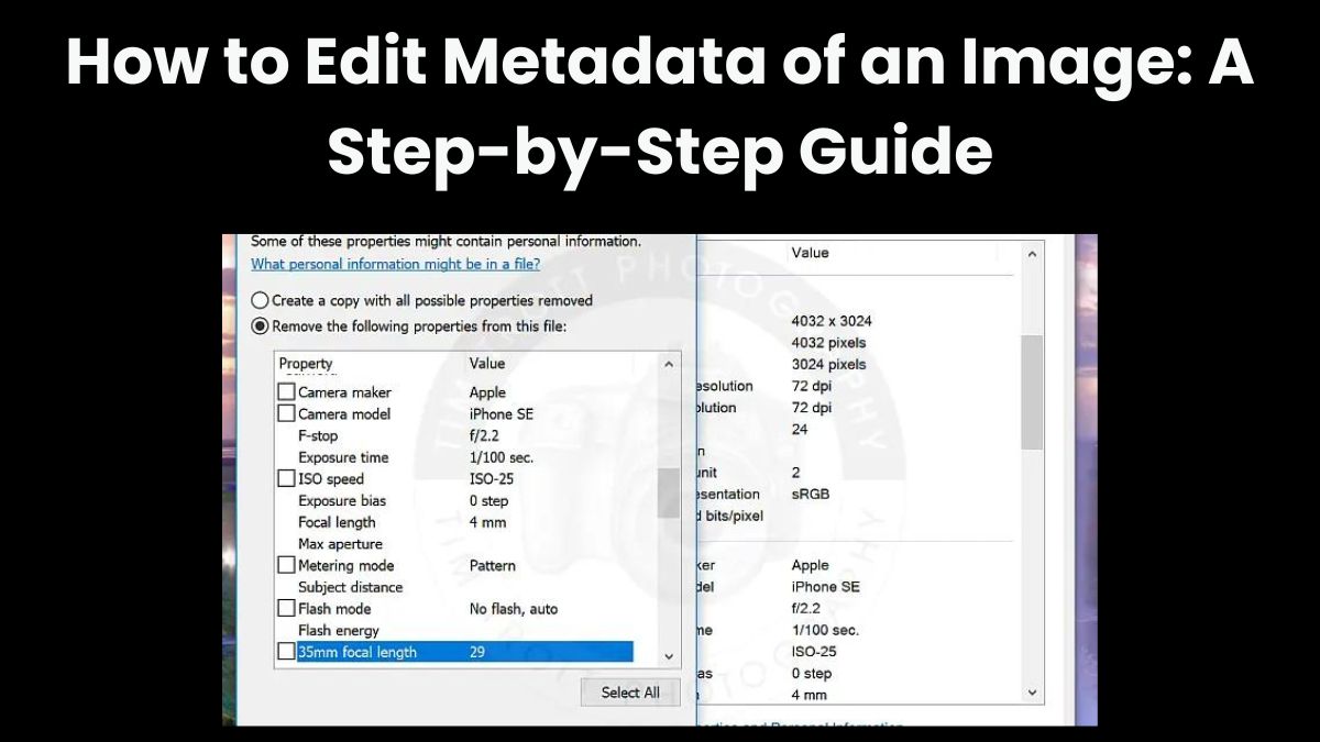 How to Edit Metadata of an Image: A Step-by-Step Guide