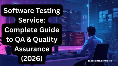 QA engineers performing software testing service with automation tools and dashboards
