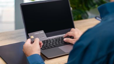 Business professionals analyzing digital payment processing and financial data