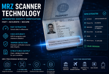 MRZ scanner extracting passport data for automated identity verification