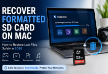 Recover formatted SD card on Mac using recovery software to restore lost photos, videos, documents, and audio files safely in 2026.