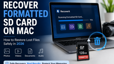 Recover formatted SD card on Mac using recovery software to restore lost photos, videos, documents, and audio files safely in 2026.