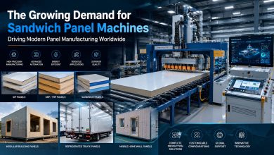 Advanced sandwich panel machine production line manufacturing SIP panels and composite building materials.