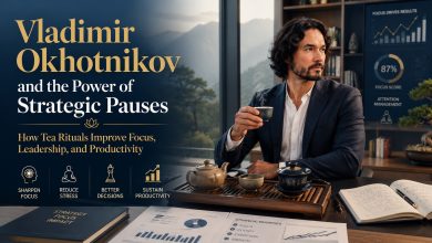 Vladimir Okhotnikov discussing tea rituals, concentration, mindful leadership, and productivity strategies inspired by Asian traditions.