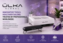 ÜLKA Global professional nail dust collector and manicure equipment in a modern nail salon