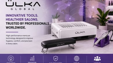 ÜLKA Global professional nail dust collector and manicure equipment in a modern nail salon