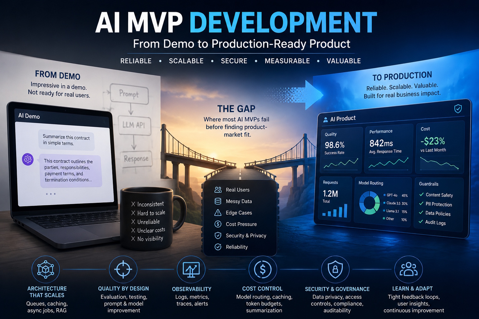 AI MVP development workflow from prototype to production-ready AI product
