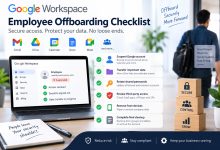 Google Workspace employee offboarding checklist for securing company accounts and shared passwords