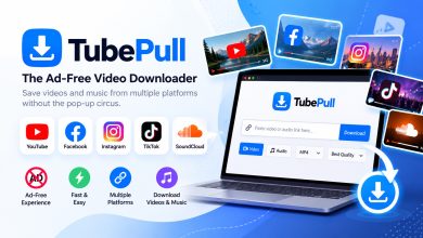 TubePull ad-free video downloader for YouTube, Facebook, Instagram, TikTok, and SoundCloud.