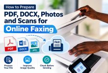 How to prepare PDF DOCX photos and scans for online faxing